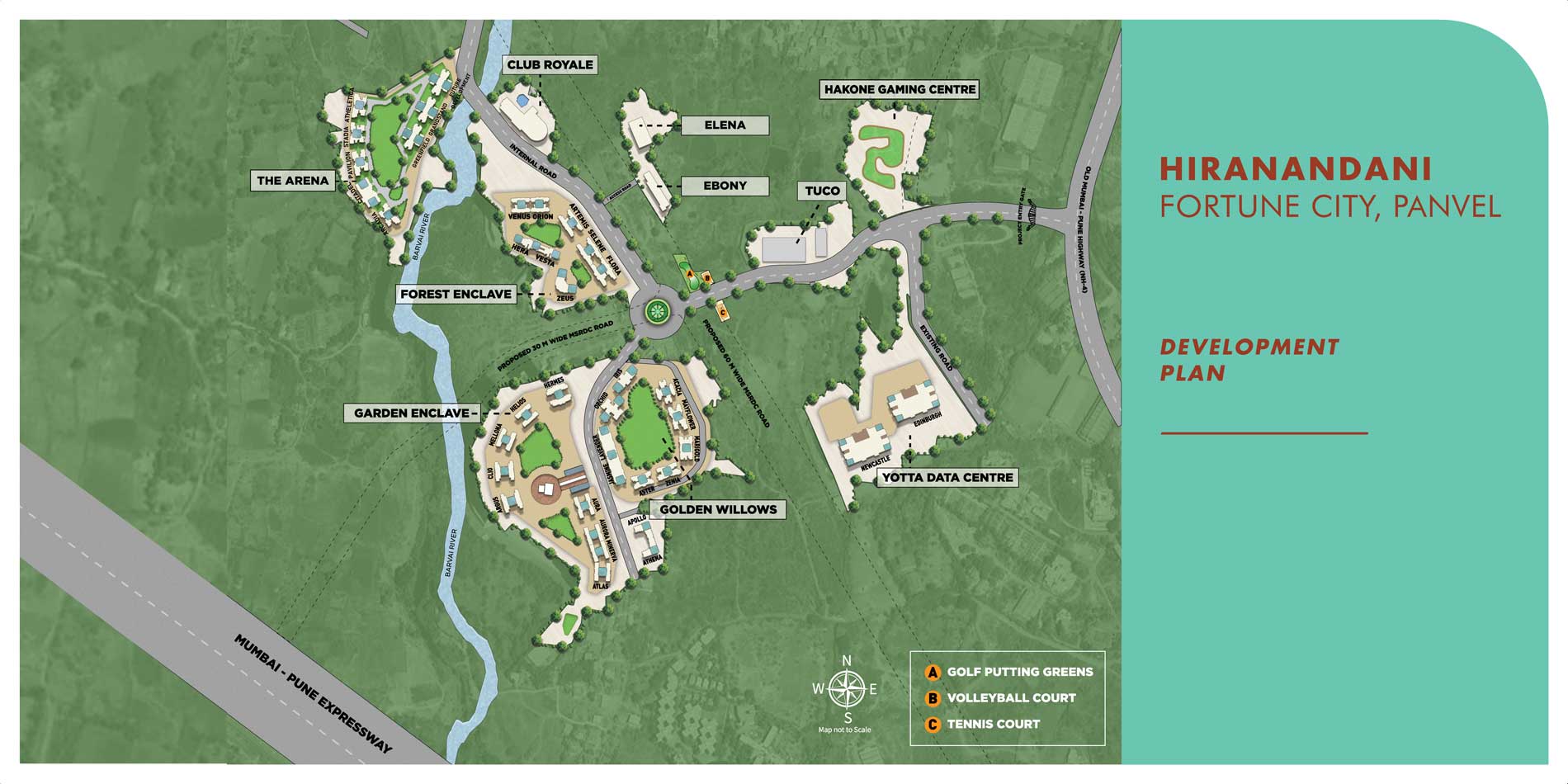 Master Plan of Golden Willows, Hiranandani Fortune City, Panvel